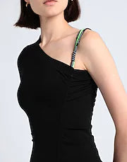 Vestido de tubo- Cord detail jersey dress