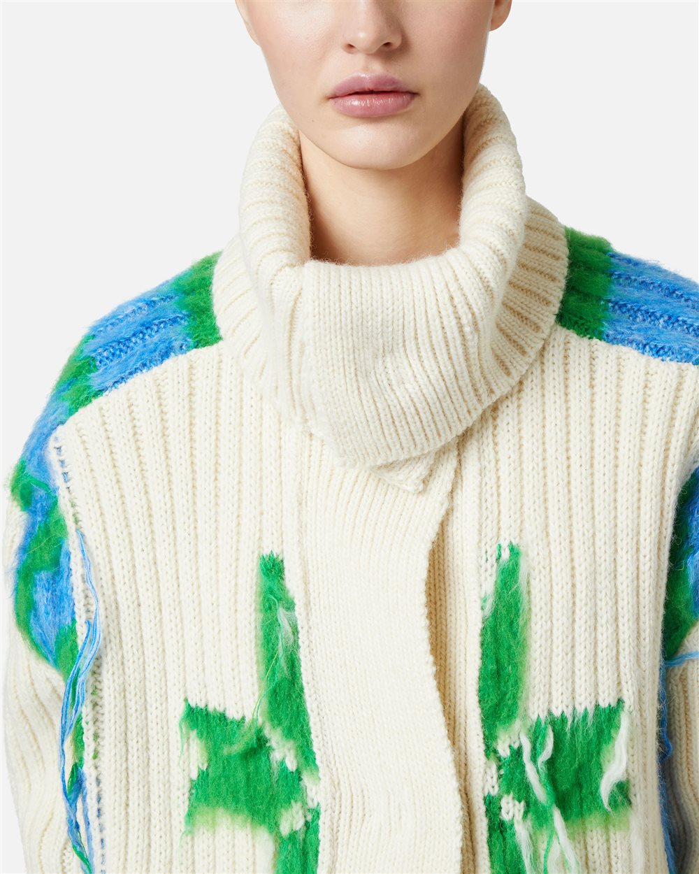 Cárdigan de lana y alpaca con manga y detalles originales