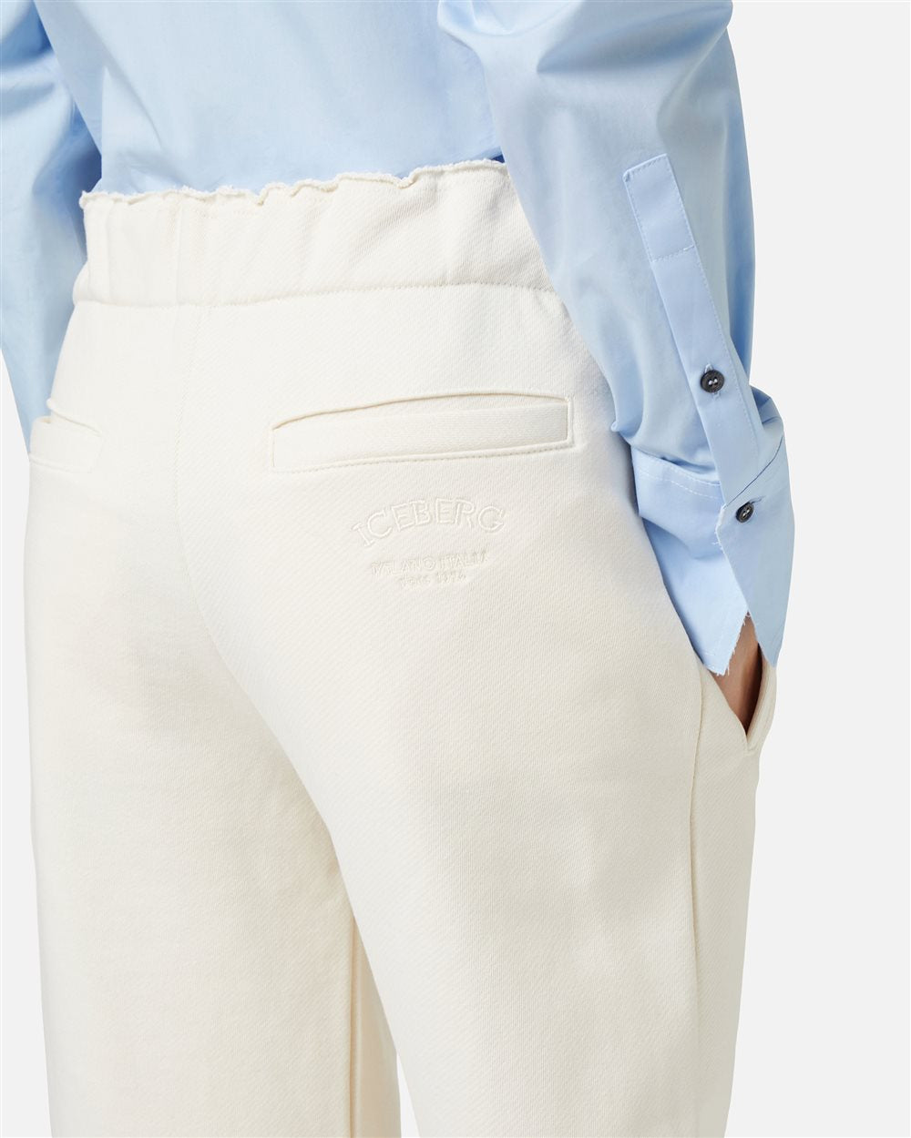 Pantalón ancho de felpa Iceberg