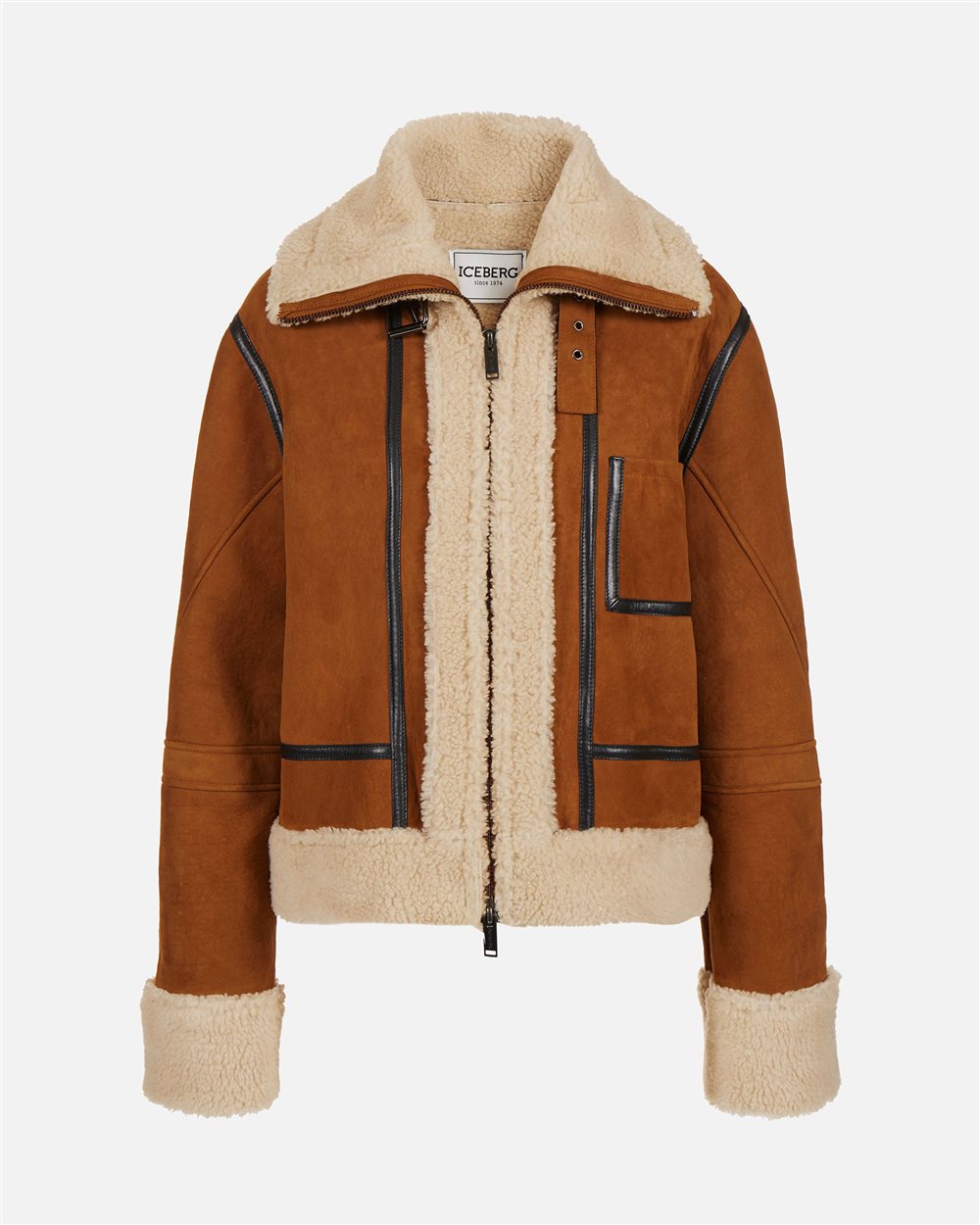Chaqueta oversize ante marrón