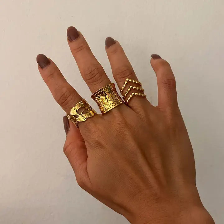 Anillo ajustable Levan de acero inoxidable
