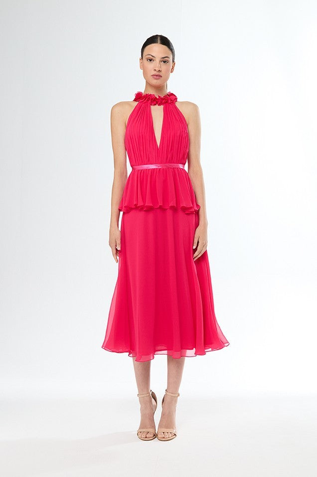 Vestido midi con cuello