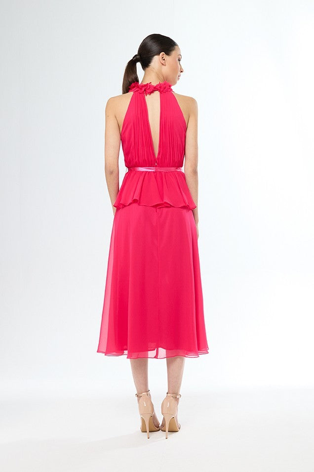 Vestido midi con cuello