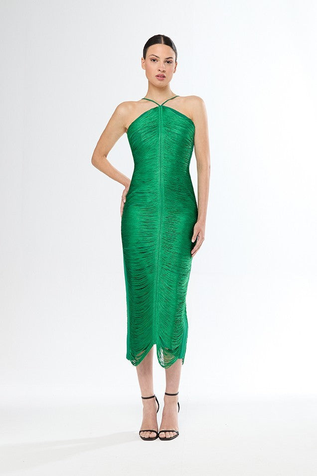 51569 VESTIDO MIDI PICO FLECOS