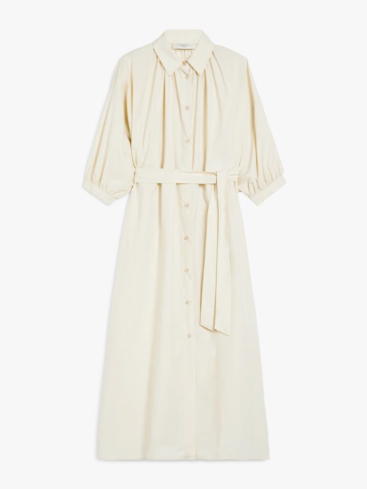 Vestido camisero de popelina de algodón