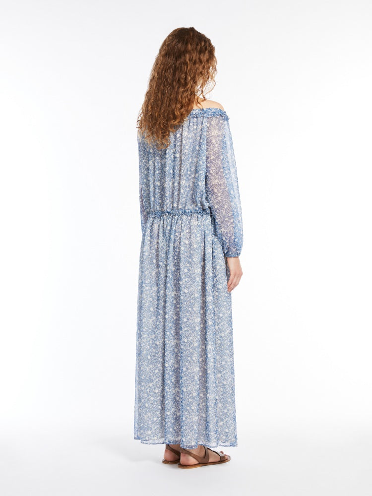 Vestido de georgette con fantasía