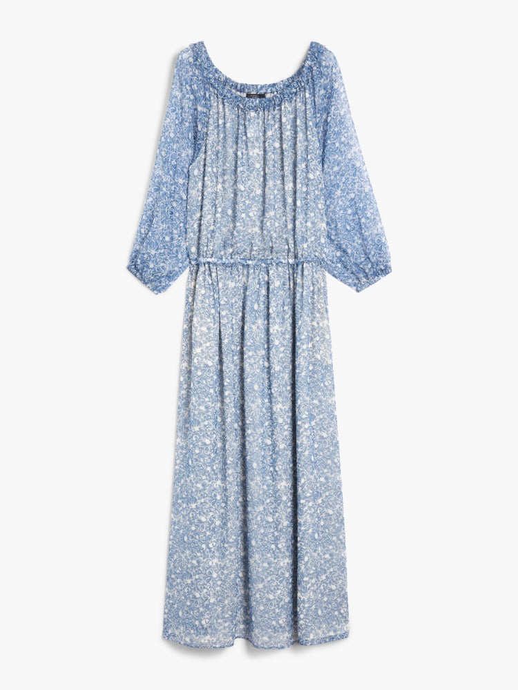 Vestido de georgette con fantasía