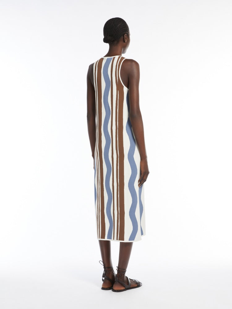 Vestido de hilado de viscosa con fantasía