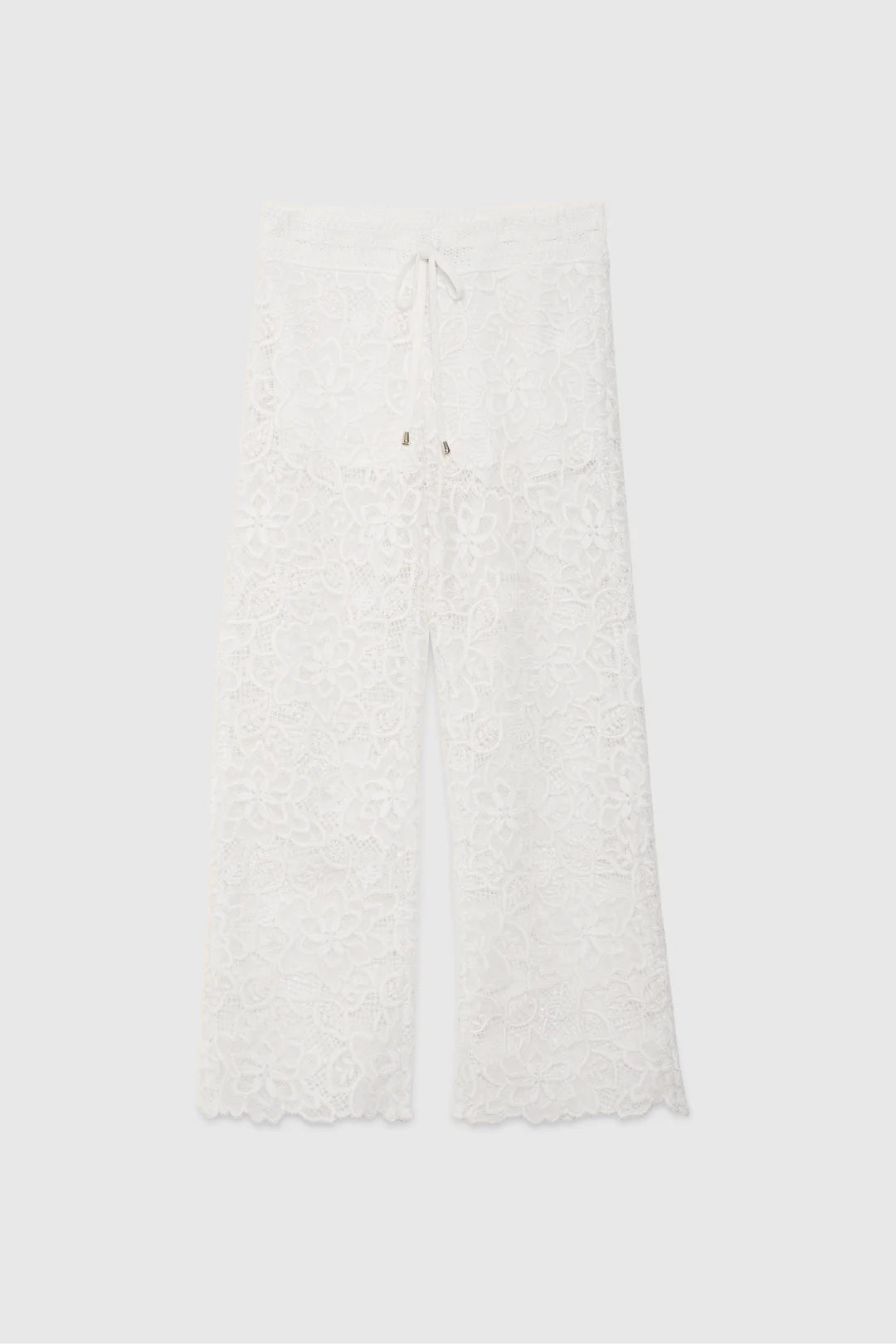 Pantalon de encaje rebrodé