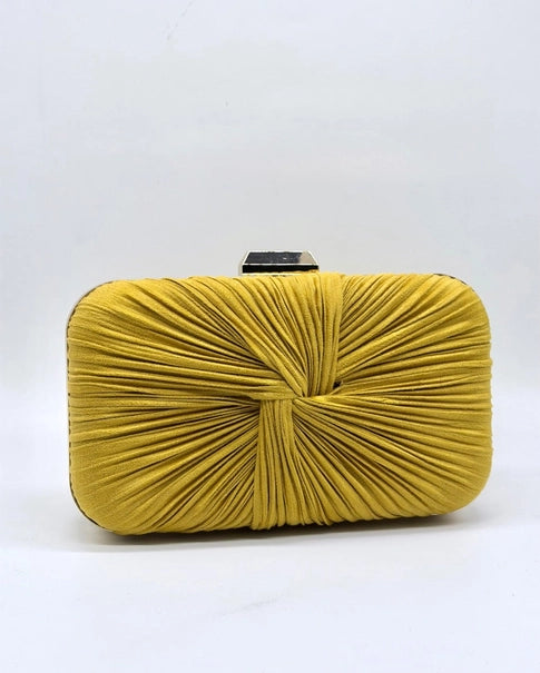 Party bag drapeado-mostaza