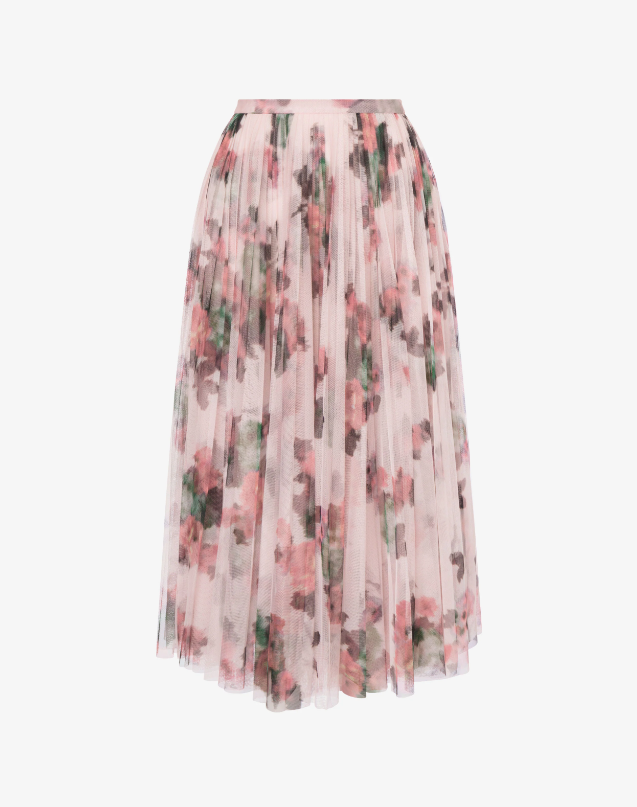 Falda de tul floral longuette