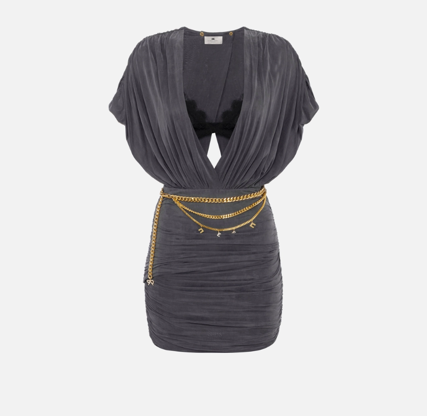 Vestido de punto cupro con bralette