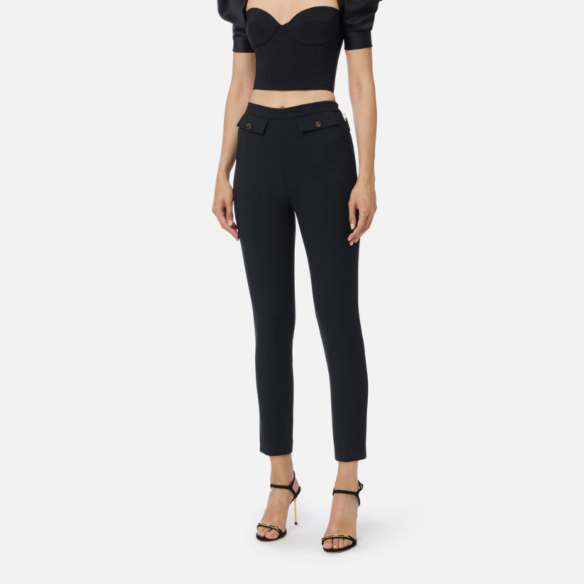 Pantalón de doble crepé Elisabetta Franchi