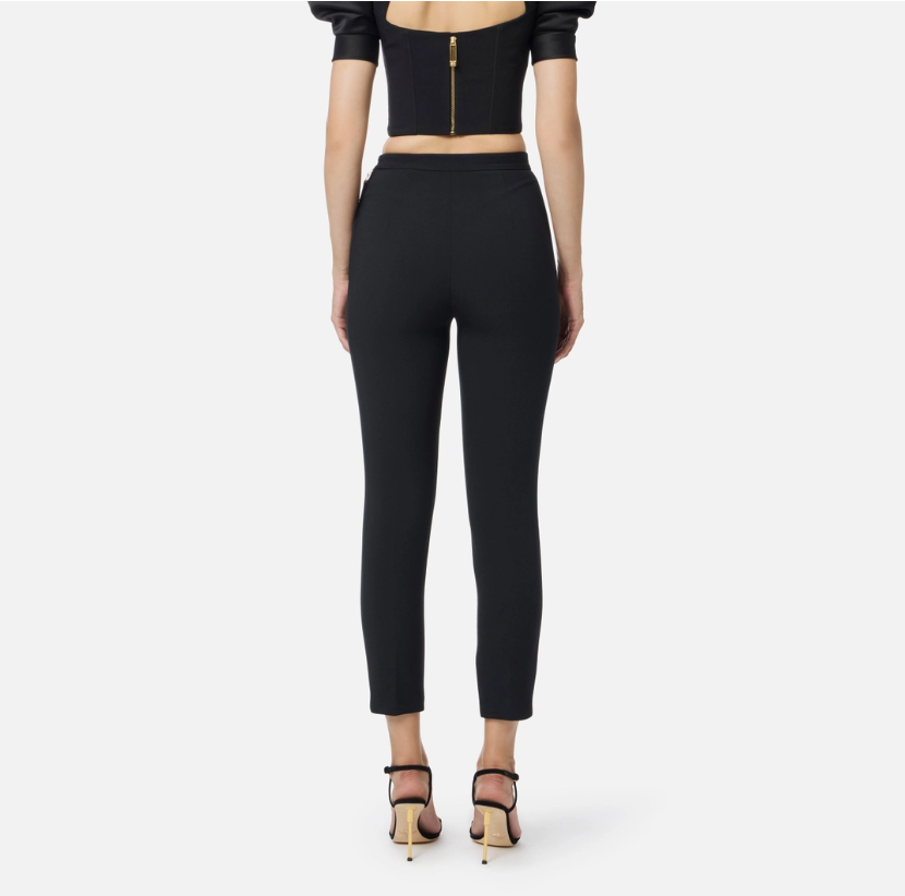 Pantalón de doble crepé Elisabetta Franchi
