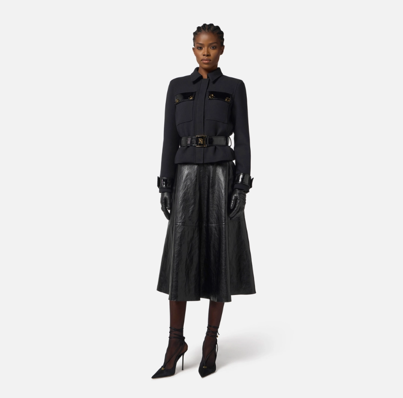 Cazadora de doble crepé Elisabetta Franchi