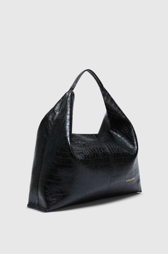 Bolso Hobo Maxi Piel Ermanno negro