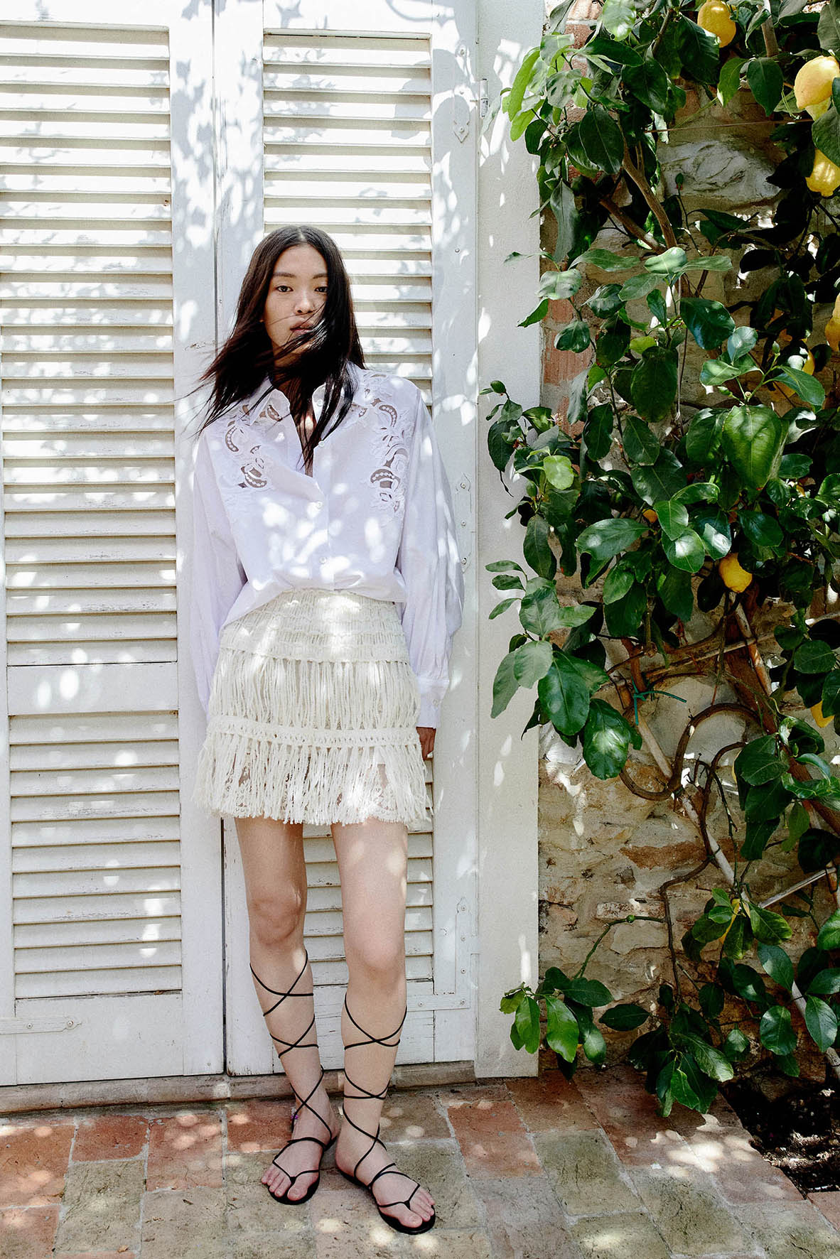 minifalda con flecos