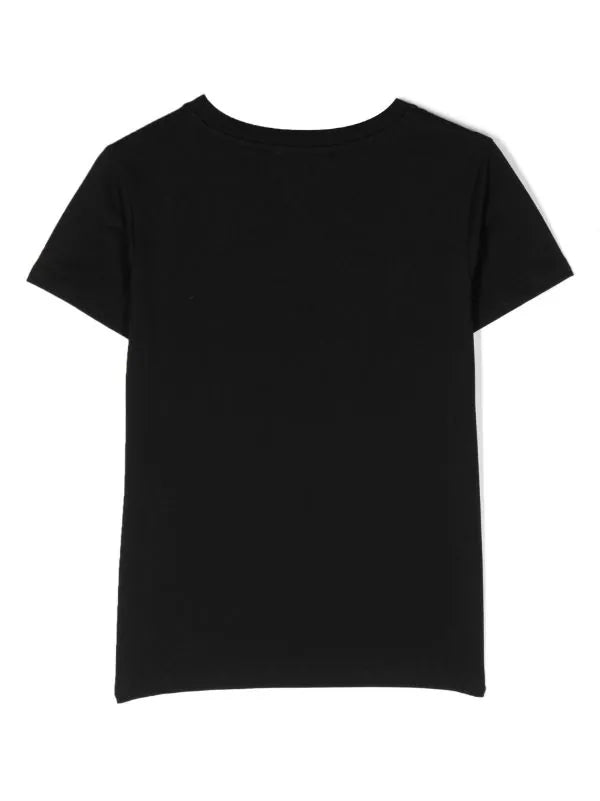 Camiseta de algodón con estampado del logotipo Balmain Paris