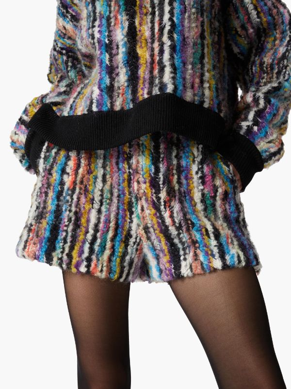 pantalón corto en bouclé de lana y mohair