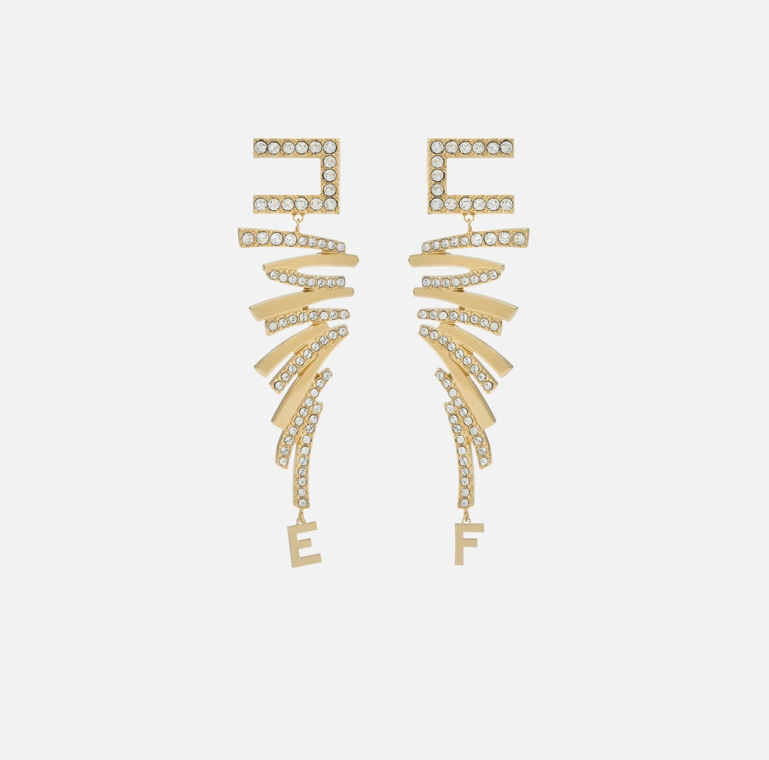 Pendientes dorados zigzag Elisabetta Franchi