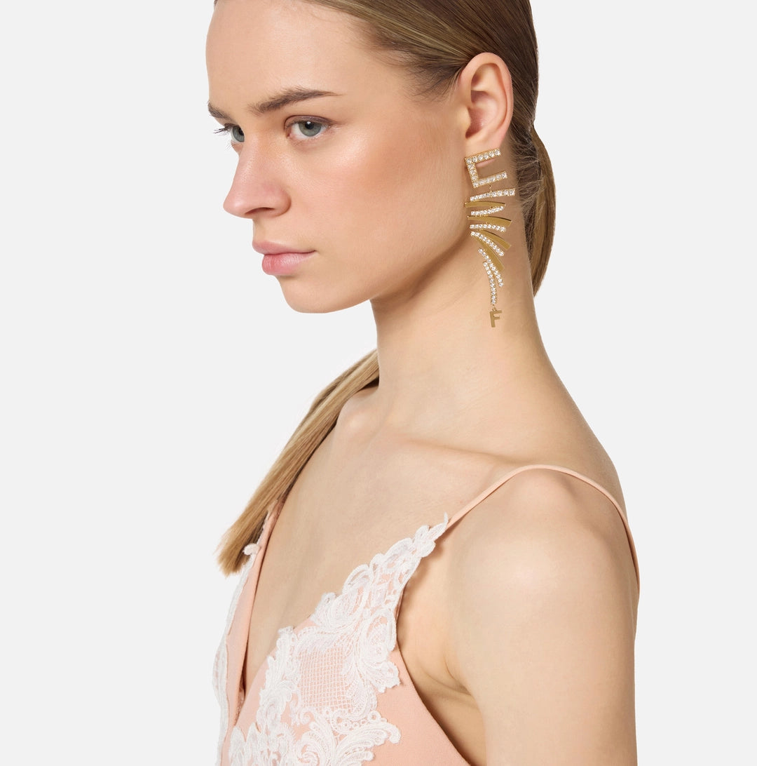 Pendientes dorados zigzag Elisabetta Franchi