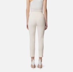 Pantalón recto de tejido técnico bielástico con corchete