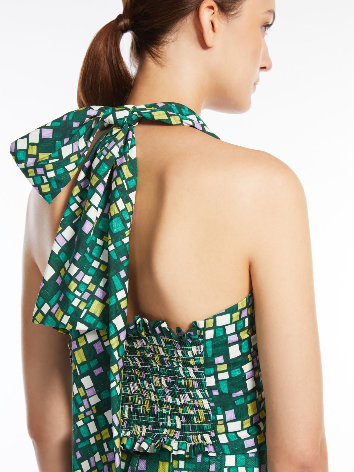 Top estampado en popelin de algodon