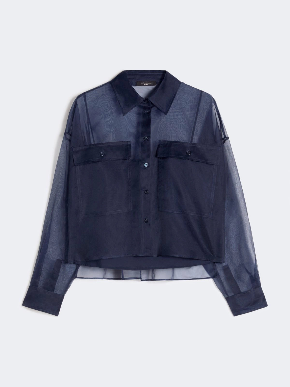 Camisa de organza de seda