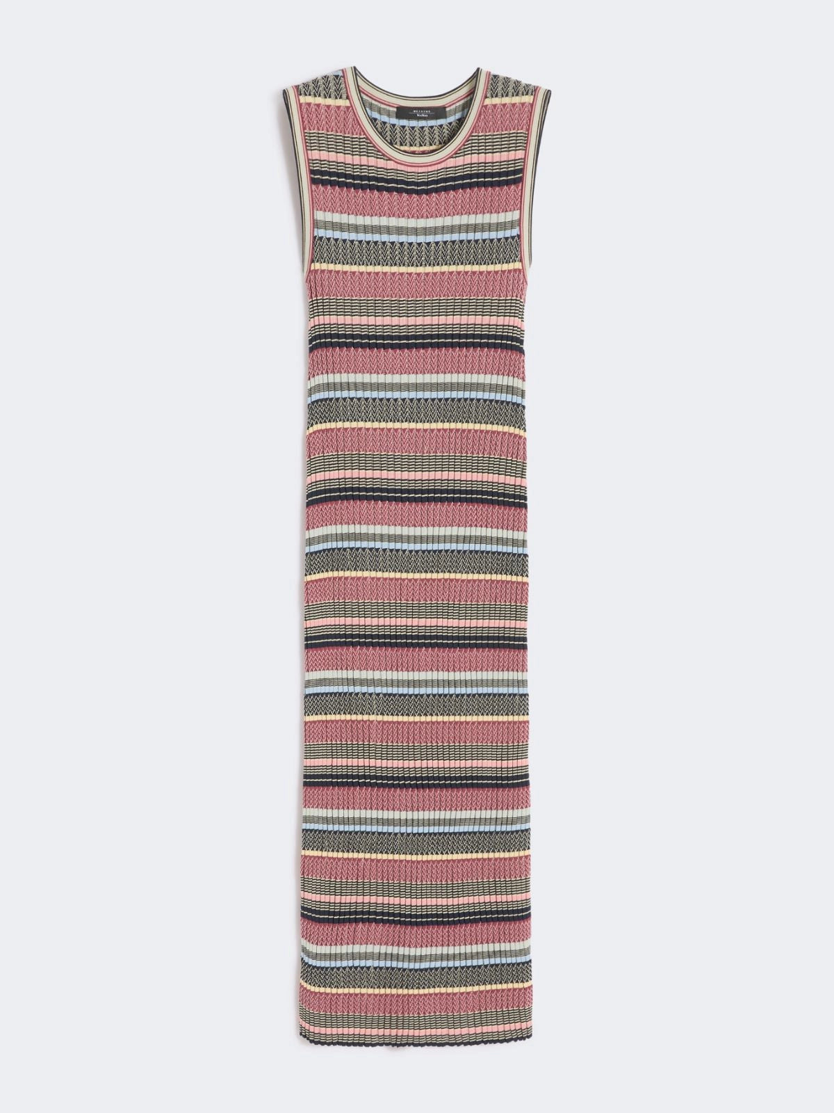 Vestido midi de hilo de viscosa - MULTICOLOR