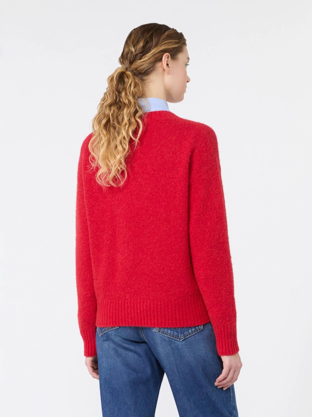 Jersey de lana de alpaca y algodón - ROJO