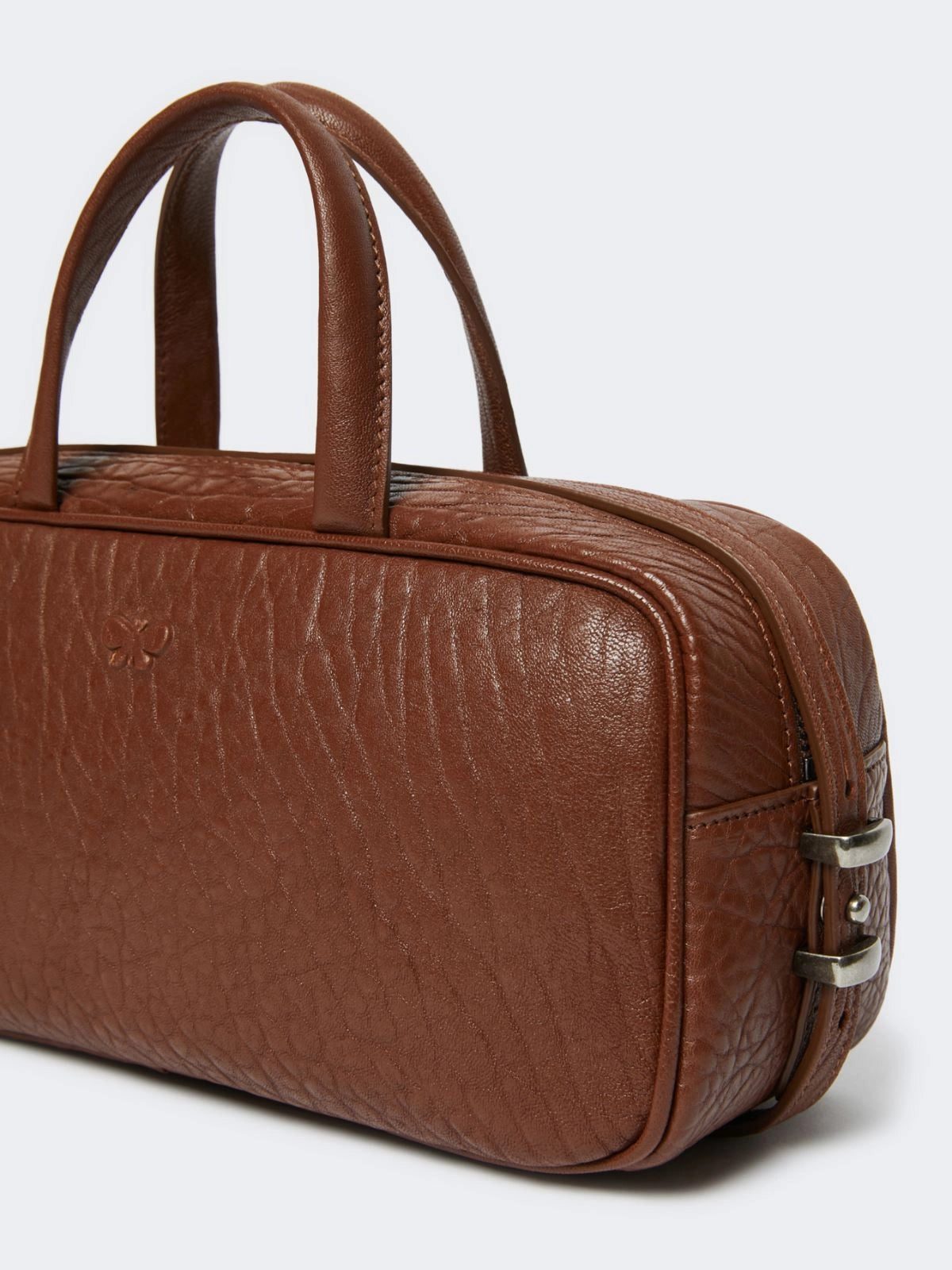 Bolso Boston de piel napa - TABACO