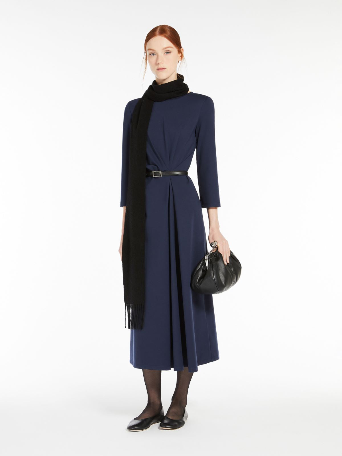 Vestido largo midi punto milano
