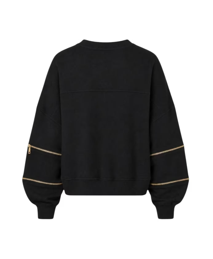 sudadera con logo y cremallera