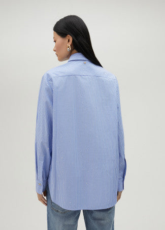 Camisa de rayas con strass