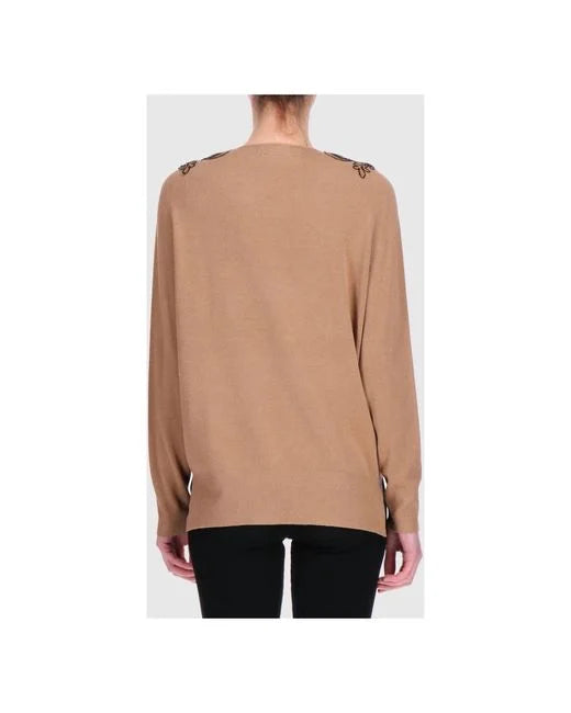Jersey cuello pico bordado