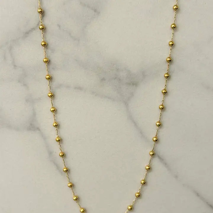 Collar de cadena de bolas finas