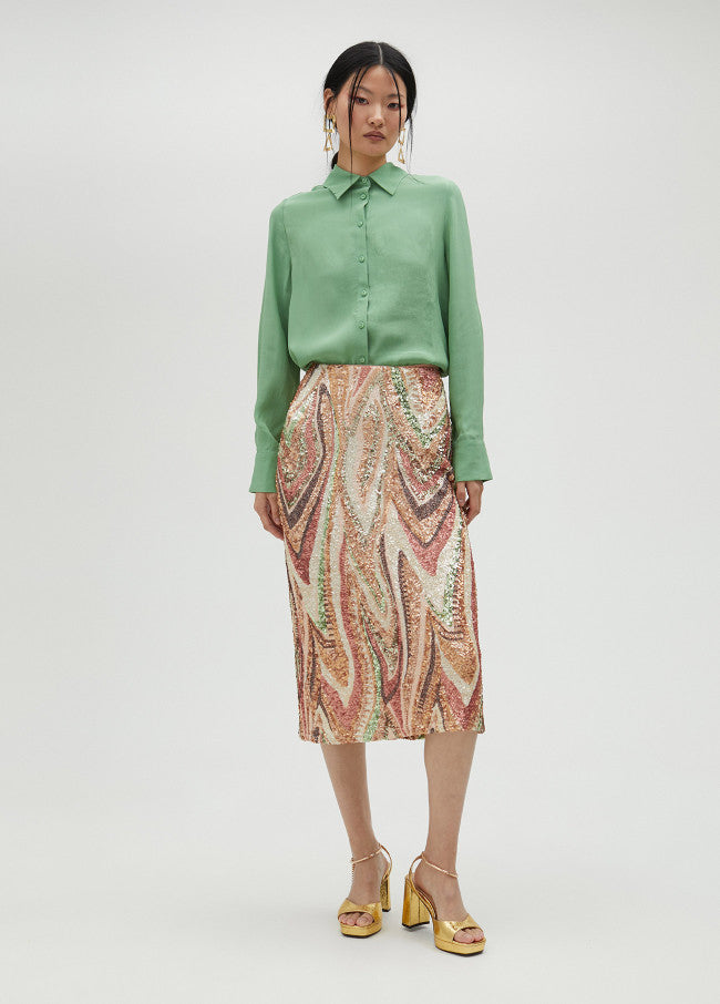 Falda lentejuelas stretch