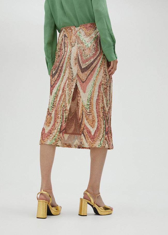 Falda lentejuelas stretch