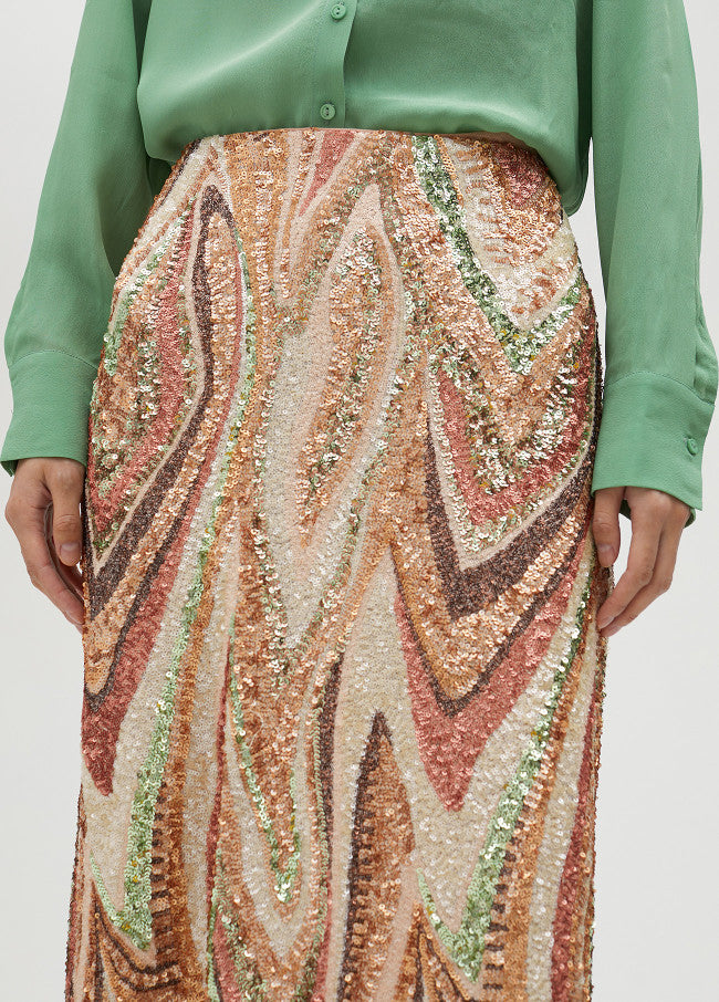 Falda lentejuelas stretch