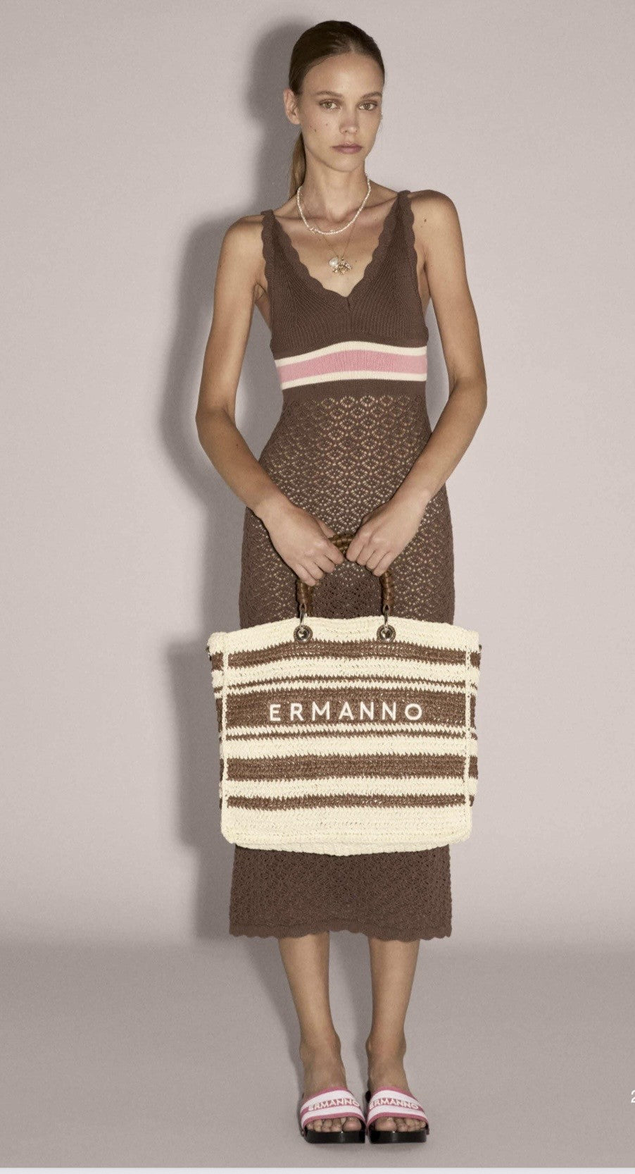 Vestido largo crochet