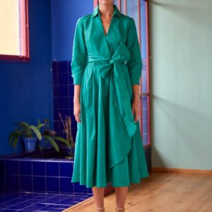 Vestido camisero midi tafetan mod.152502