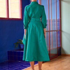 Vestido camisero midi tafetan mod.152502
