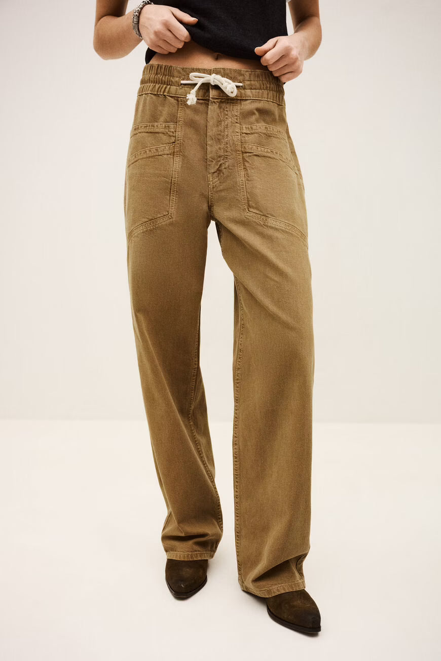FIMA pantalón ancho marron