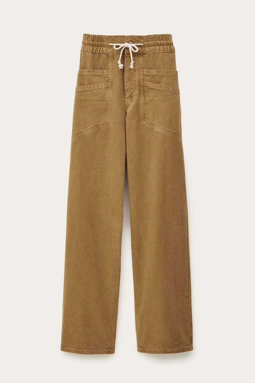 FIMA pantalón ancho marron