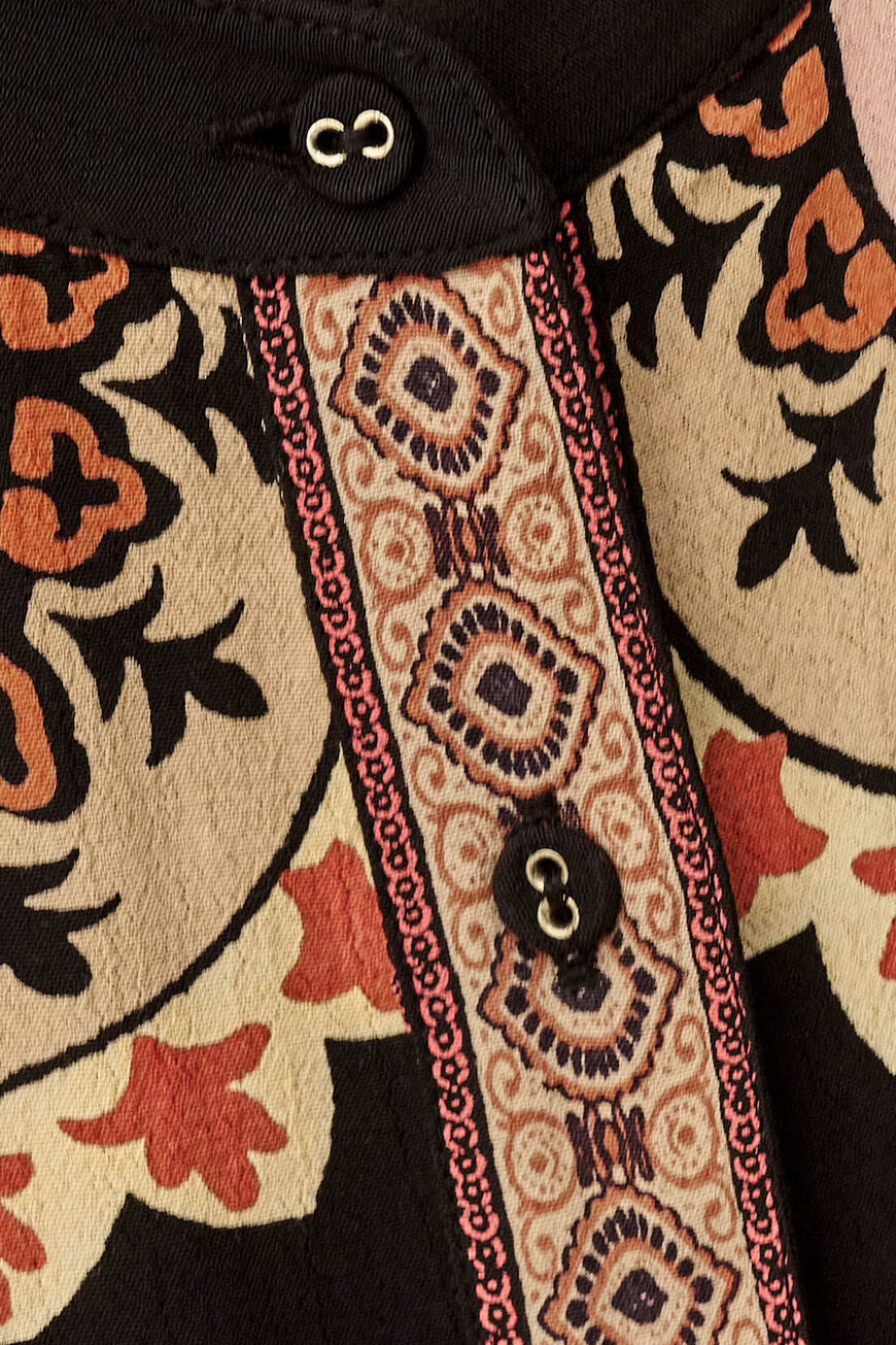 VALDA camisa suelta estampada