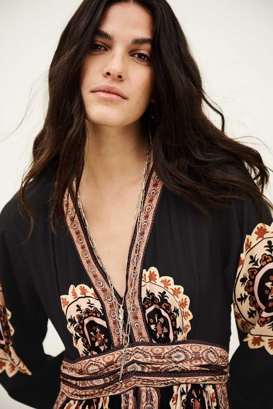 VERA-vestido largo estampado