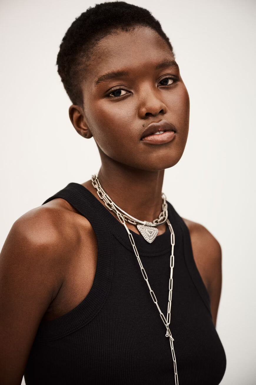 CYNDA Top sin mangas-gris carbon