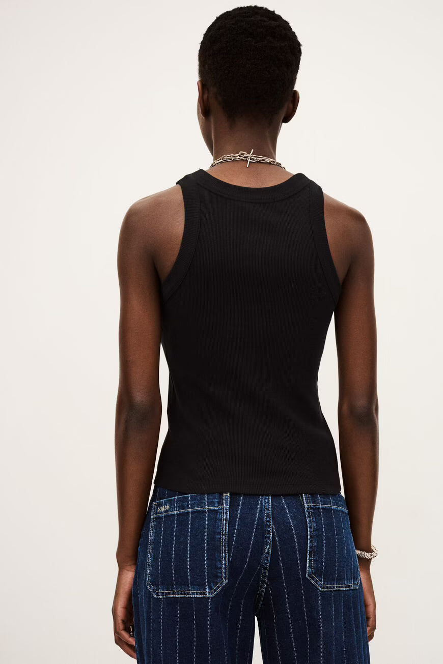 CYNDA Top sin mangas-gris carbon