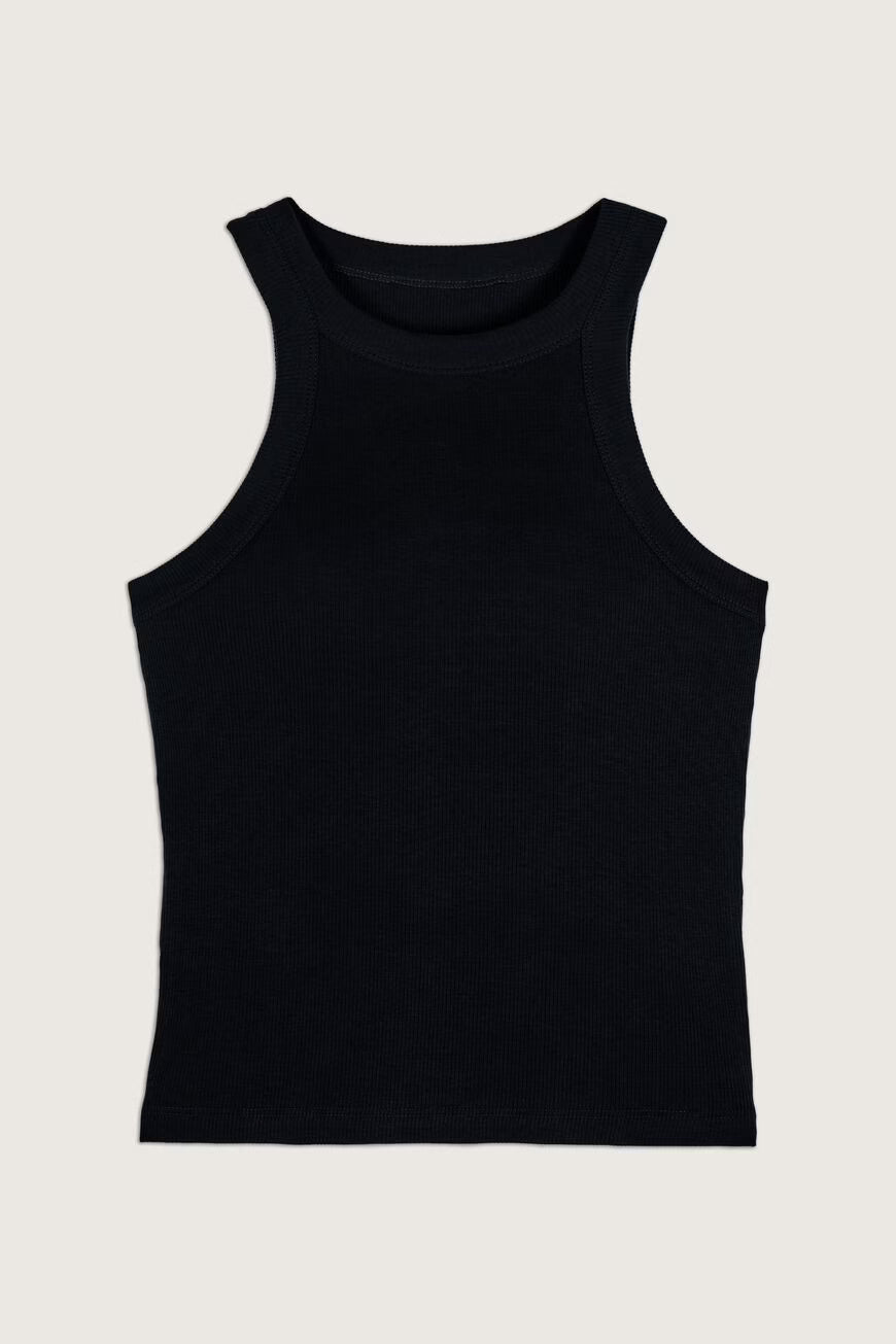 CYNDA Top sin mangas-gris carbon