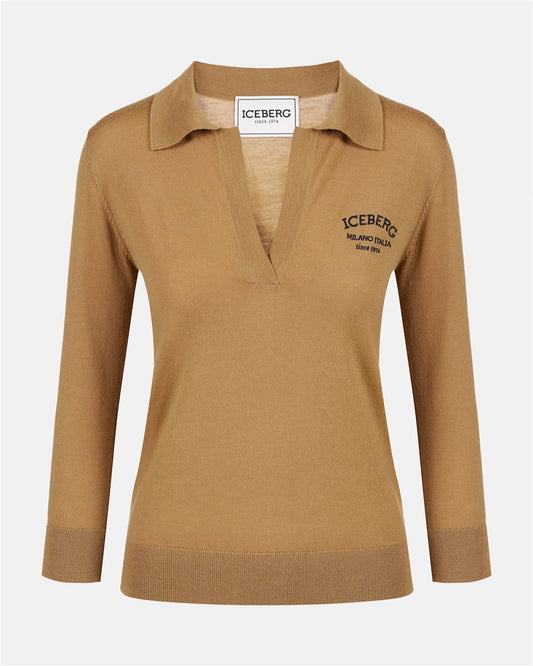 Jersey polo camel ICEBERG